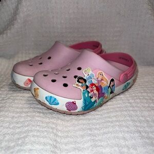 Girls Disney Pink Princess CROCS Clogs - Size 11 Toddler